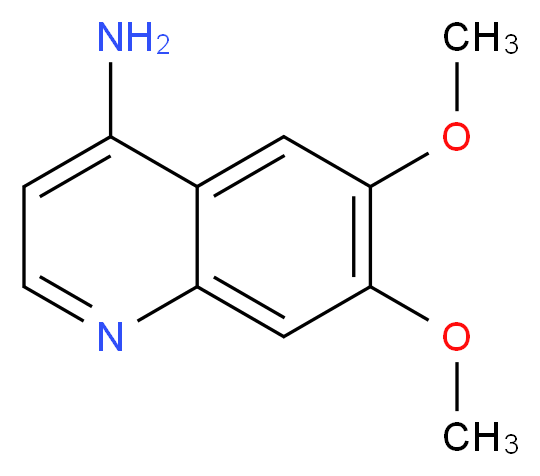 6,7-dimethoxyquinolin-4-amine_分子结构_CAS_13425-92-8