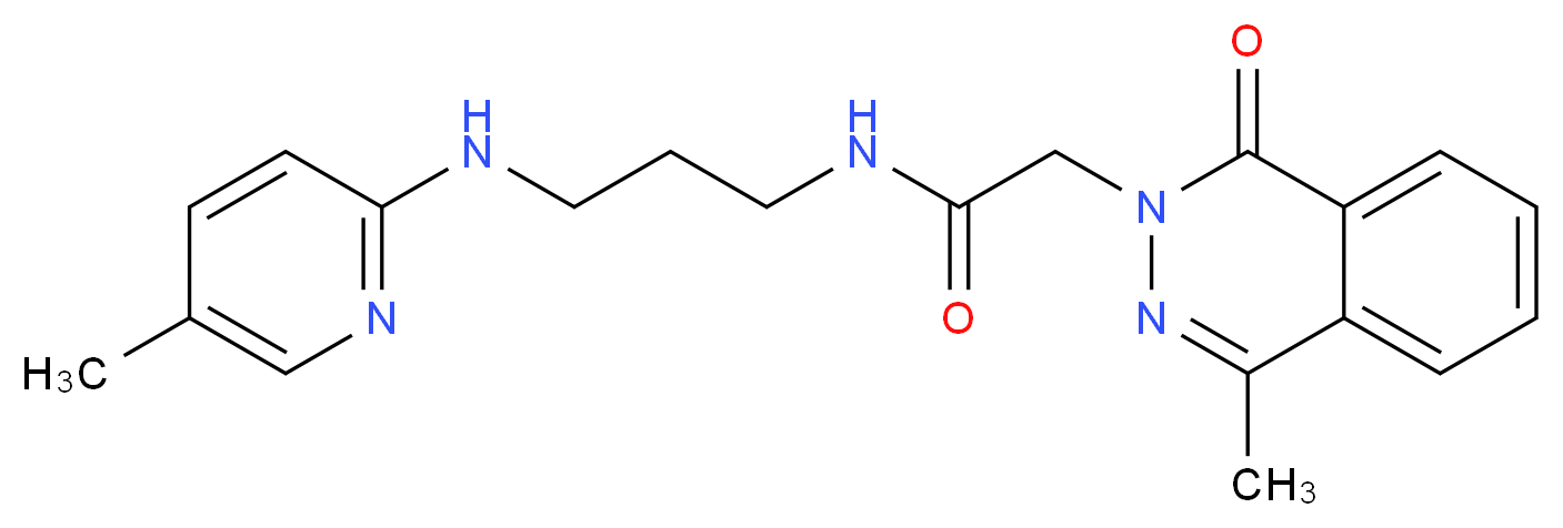 2-(4-methyl-1-oxo-2(1H)-phthalazinyl)-N-{3-[(5-methyl-2-pyridinyl)amino]propyl}acetamide_分子结构_CAS_)