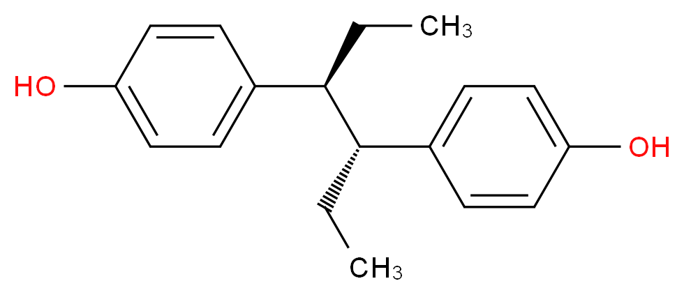 4-[(3R,4S)-4-(4-hydroxyphenyl)hexan-3-yl]phenol_分子结构_CAS_84-16-2