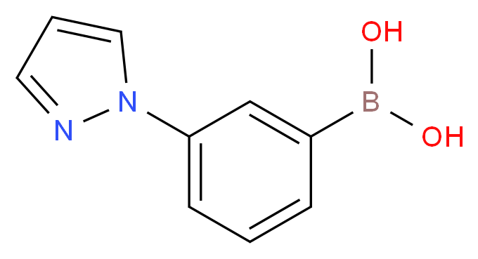 (3-(1H-pyrazol-1-yl)phenyl)boronic acid_分子结构_CAS_476620-22-1)