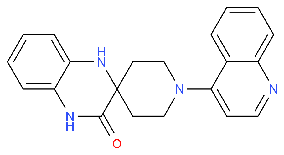 1-(4-quinolinyl)-1',4'-dihydro-3'H-spiro[piperidine-4,2'-quinoxalin]-3'-one_分子结构_CAS_)