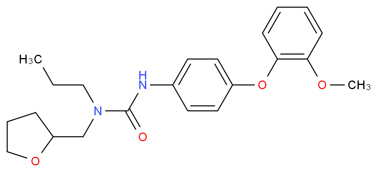N'-[4-(2-methoxyphenoxy)phenyl]-N-propyl-N-(tetrahydrofuran-2-ylmethyl)urea_分子结构_CAS_)