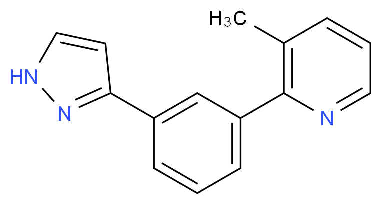 3-methyl-2-[3-(1H-pyrazol-3-yl)phenyl]pyridine_分子结构_CAS_)