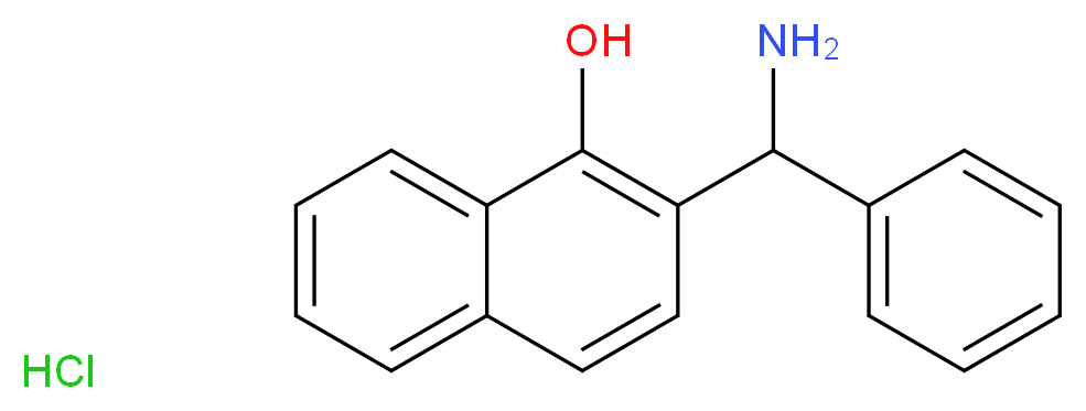 2-(AMINO-PHENYL-METHYL)-NAPHTHALEN-1-OL HYDROCHLORIDE_分子结构_CAS_736173-18-5)