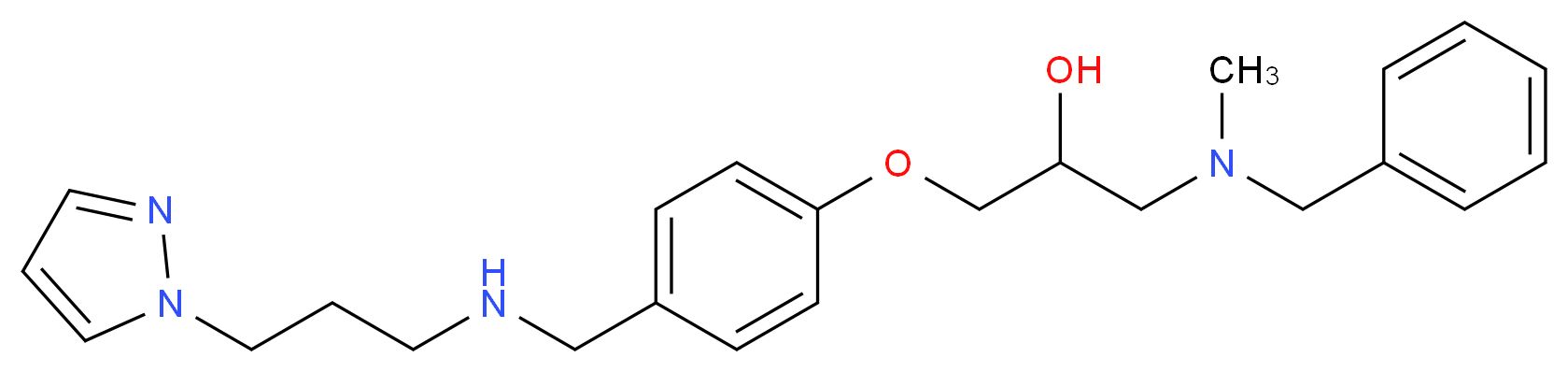 1-[benzyl(methyl)amino]-3-[4-({[3-(1H-pyrazol-1-yl)propyl]amino}methyl)phenoxy]-2-propanol_分子结构_CAS_)
