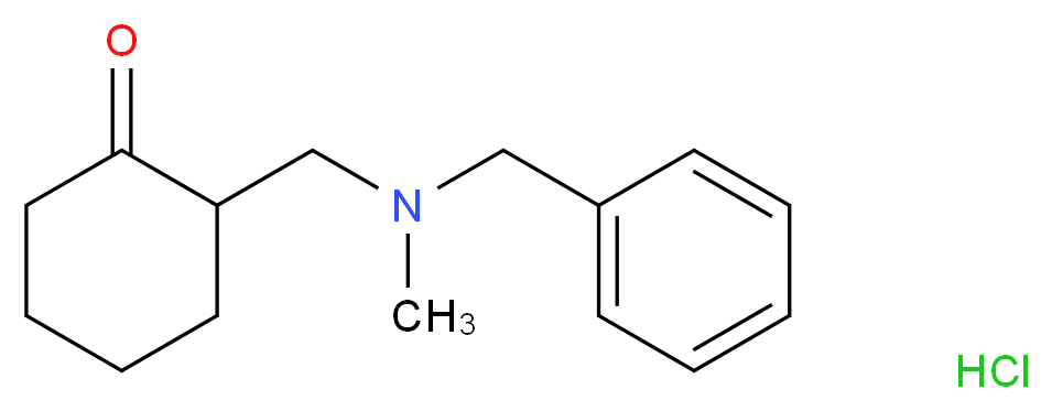 2-{[benzyl(methyl)amino]methyl}cyclohexan-1-one hydrochloride_分子结构_CAS_6333-27-3