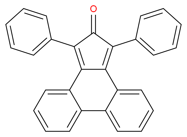 9,10-菲并1,12-二苯基环戊二烯酮_分子结构_CAS_5660-91-3)