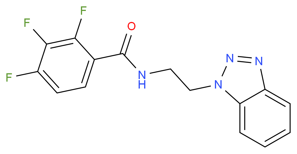 N-[2-(1H-1,2,3-benzotriazol-1-yl)ethyl]-2,3,4-trifluorobenzamide_分子结构_CAS_)