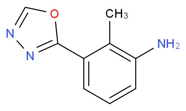 2-methyl-3-(1,3,4-oxadiazol-2-yl)aniline_分子结构_CAS_924869-12-5