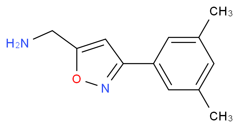 [3-(3,5-dimethylphenyl)-1,2-oxazol-5-yl]methanamine_分子结构_CAS_885273-62-1