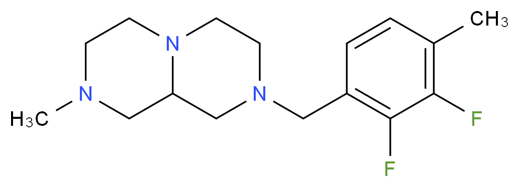 2-(2,3-difluoro-4-methylbenzyl)-8-methyloctahydro-2H-pyrazino[1,2-a]pyrazine_分子结构_CAS_)