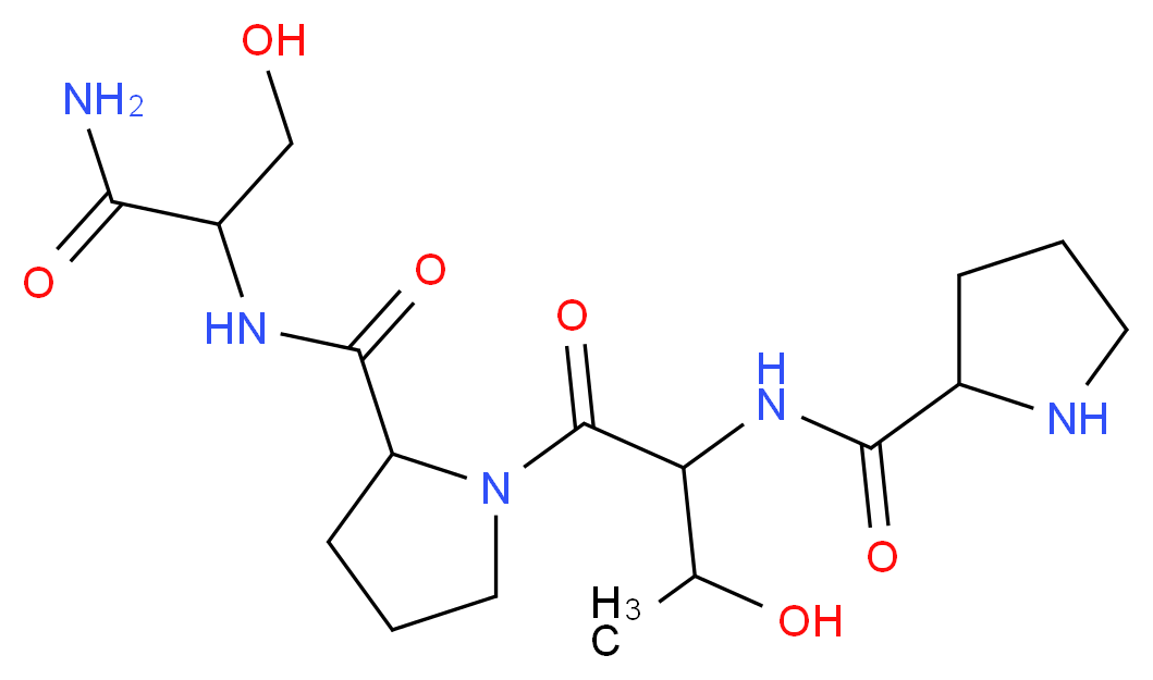 N-(1-{2-[(1-carbamoyl-2-hydroxyethyl)carbamoyl]pyrrolidin-1-yl}-3-hydroxy-1-oxobutan-2-yl)pyrrolidine-2-carboxamide_分子结构_CAS_121269-85-0