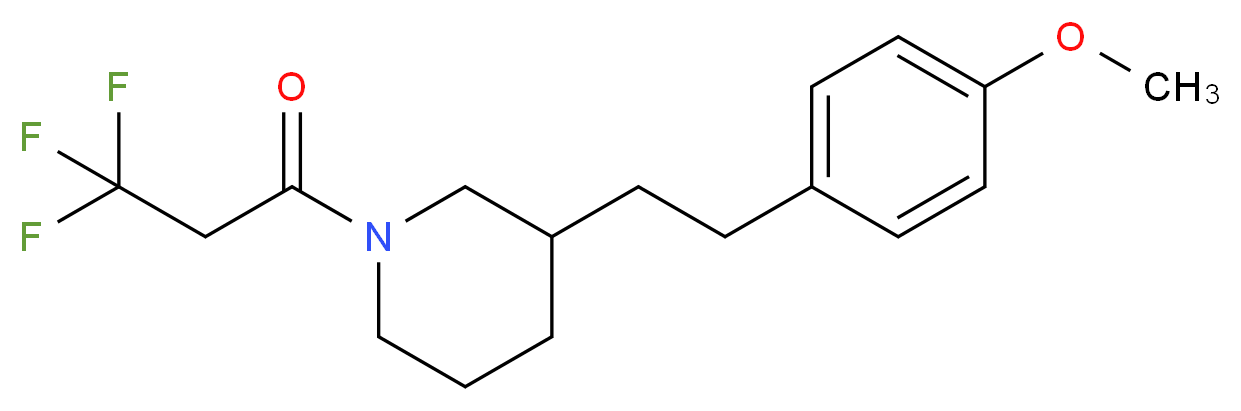 3-[2-(4-methoxyphenyl)ethyl]-1-(3,3,3-trifluoropropanoyl)piperidine_分子结构_CAS_)