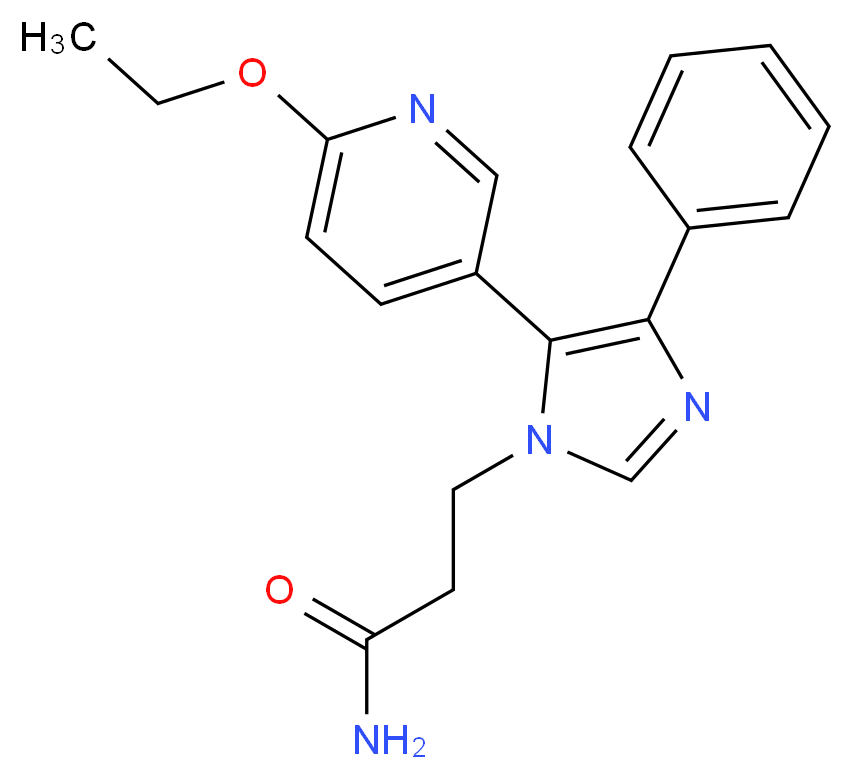 3-[5-(6-ethoxypyridin-3-yl)-4-phenyl-1H-imidazol-1-yl]propanamide_分子结构_CAS_)