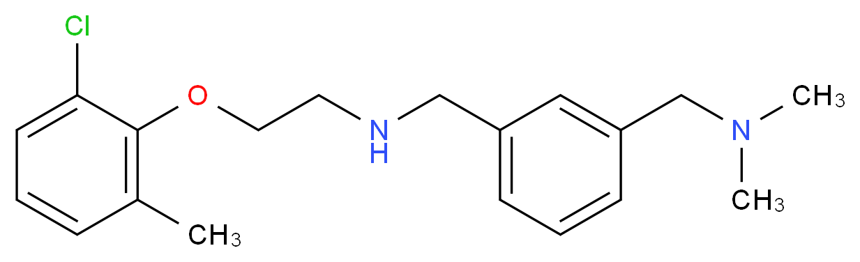 2-(2-chloro-6-methylphenoxy)-N-{3-[(dimethylamino)methyl]benzyl}ethanamine_分子结构_CAS_)