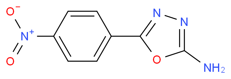 2-氨基-5-(4-硝基苯基)-1,3,4-噁二唑_分子结构_CAS_51891-79-3)