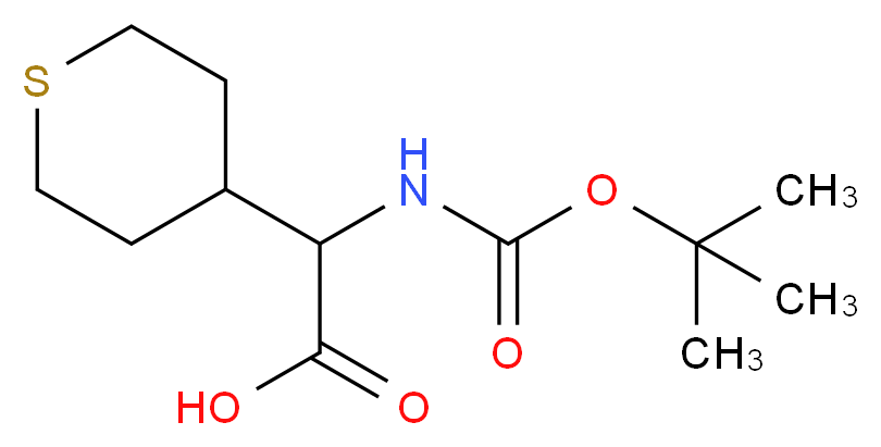 [(TERT-BUTOXYCARBONYL)AMINO](TETRAHYDRO-2H-THIOPYRAN-4-YL)ACETIC ACID_分子结构_CAS_)
