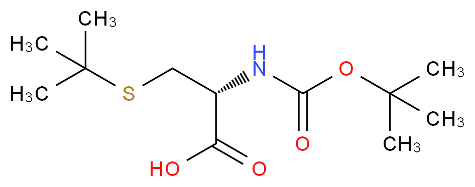 Boc-S-tert-butyl-L-cysteine_分子结构_CAS_56976-06-8)