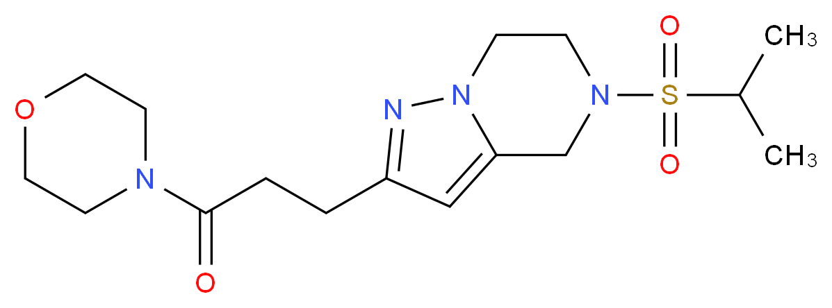 5-(isopropylsulfonyl)-2-[3-(4-morpholinyl)-3-oxopropyl]-4,5,6,7-tetrahydropyrazolo[1,5-a]pyrazine_分子结构_CAS_)