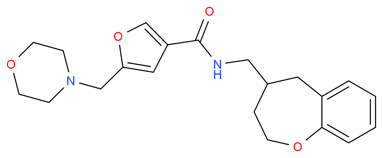 5-(morpholin-4-ylmethyl)-N-(2,3,4,5-tetrahydro-1-benzoxepin-4-ylmethyl)-3-furamide_分子结构_CAS_)