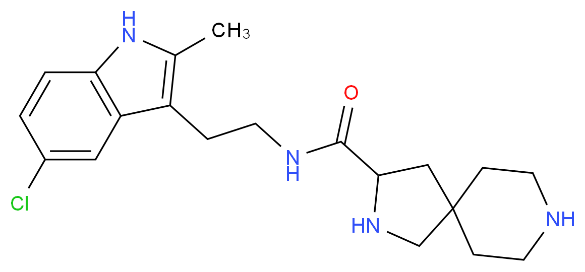 N-[2-(5-chloro-2-methyl-1H-indol-3-yl)ethyl]-2,8-diazaspiro[4.5]decane-3-carboxamide_分子结构_CAS_)