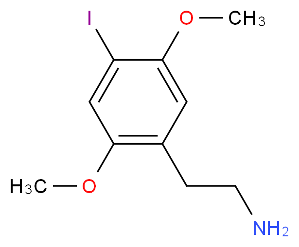 2-(4-iodo-2,5-dimethoxyphenyl)ethan-1-amine_分子结构_CAS_69587-11-7