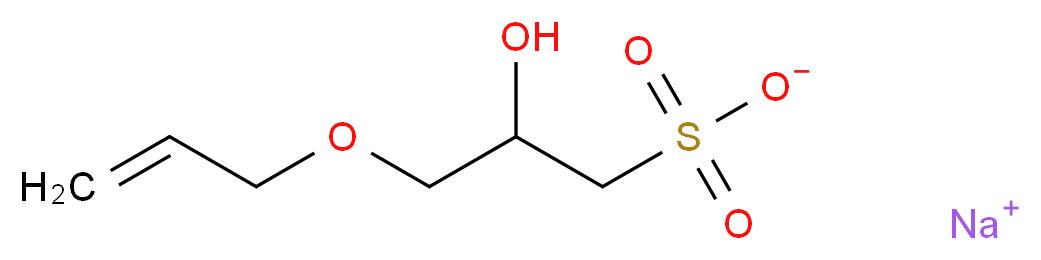 sodium 2-hydroxy-3-(prop-2-en-1-yloxy)propane-1-sulfonate_分子结构_CAS_52556-42-0