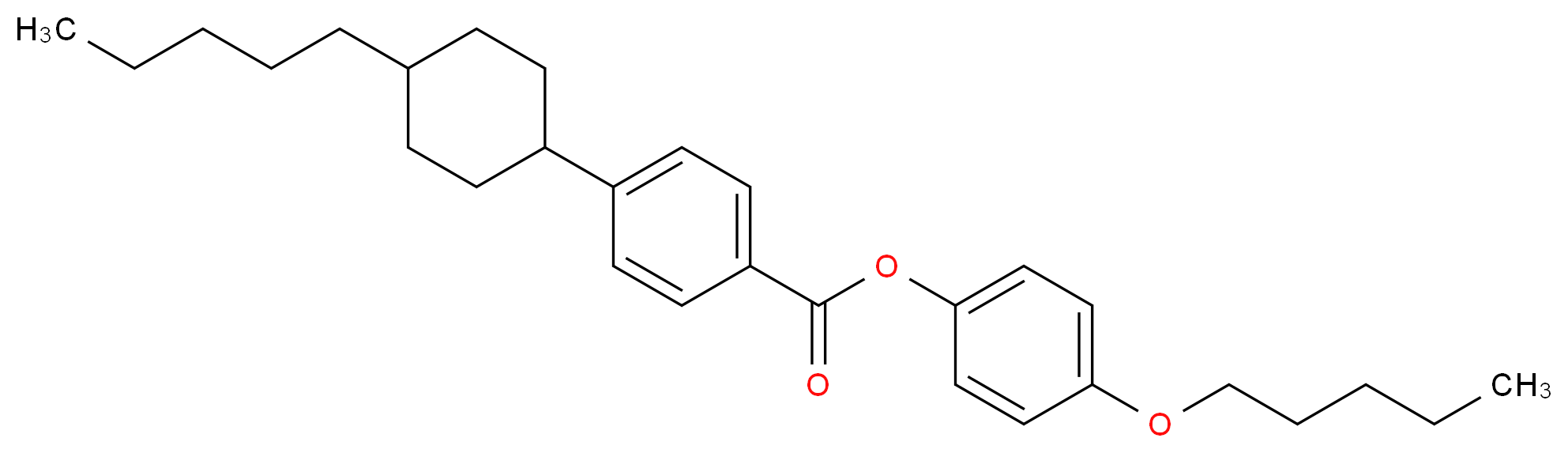 4-(pentyloxy)phenyl 4-(4-pentylcyclohexyl)benzoate_分子结构_CAS_84601-01-4