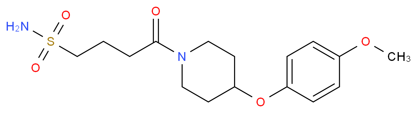 4-[4-(4-methoxyphenoxy)-1-piperidinyl]-4-oxo-1-butanesulfonamide_分子结构_CAS_)
