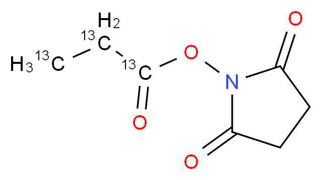 N-丙酰基-13C3-氧琥珀酰亚胺_分子结构_CAS_862415-66-5)