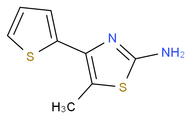 2-Amino-5-methyl-4-thien-2-yl-1,3-thiazole_分子结构_CAS_)