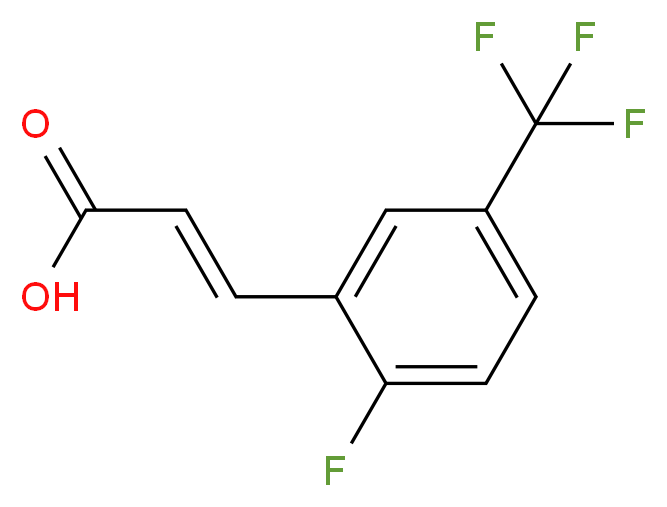 3-[2-fluoro-5-(trifluoromethyl)phenyl]prop-2-enoic acid_分子结构_CAS_247113-91-3