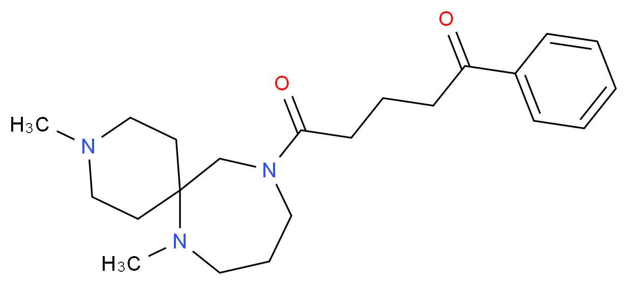 5-(3,7-dimethyl-3,7,11-triazaspiro[5.6]dodec-11-yl)-5-oxo-1-phenylpentan-1-one_分子结构_CAS_)