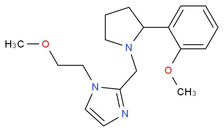 1-(2-methoxyethyl)-2-{[2-(2-methoxyphenyl)pyrrolidin-1-yl]methyl}-1H-imidazole_分子结构_CAS_)