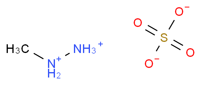 1-methylhydrazine-1,2-diium sulfate_分子结构_CAS_302-15-8