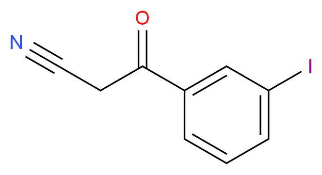 3-(3-iodophenyl)-3-oxopropanenitrile_分子结构_CAS_247206-80-0