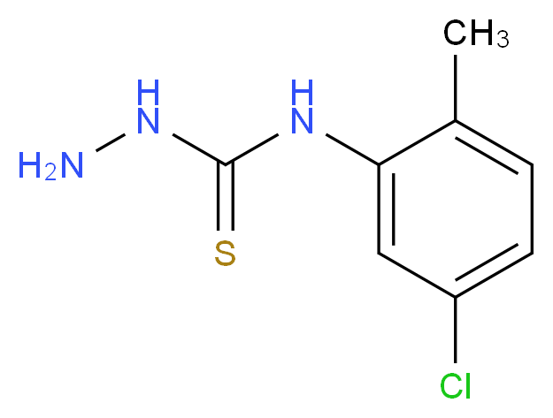3-amino-1-(5-chloro-2-methylphenyl)thiourea_分子结构_CAS_66298-10-0