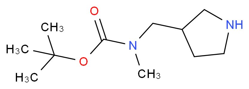 tert-butyl N-methyl-N-(pyrrolidin-3-ylmethyl)carbamate_分子结构_CAS_)