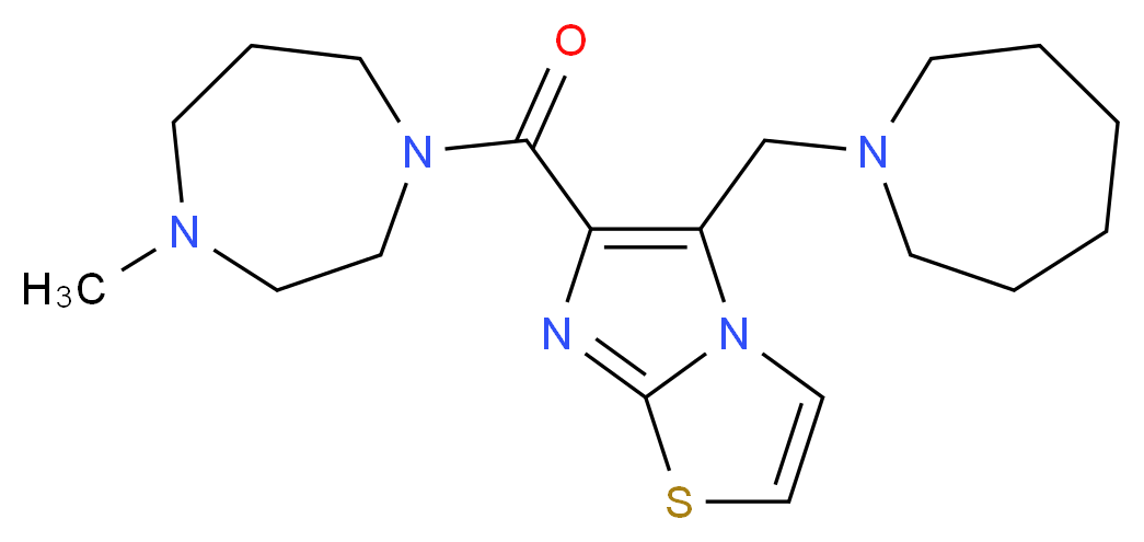 5-(1-azepanylmethyl)-6-[(4-methyl-1,4-diazepan-1-yl)carbonyl]imidazo[2,1-b][1,3]thiazole_分子结构_CAS_)