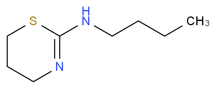 N-butyl-5,6-dihydro-4H-1,3-thiazin-2-amine_分子结构_CAS_13677-17-3