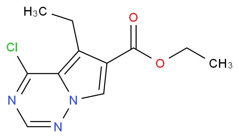 Ethyl 4-chloro-5-ethylpyrrolo[2,1-f][1,2,4]triazine-6-carboxylate_分子结构_CAS_310442-94-5)