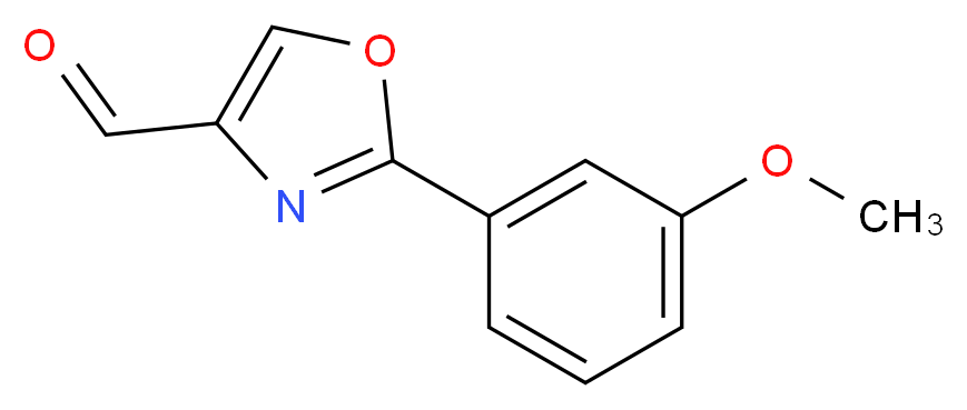 2-(3-METHOXY-PHENYL)-OXAZOLE-4-CARBALDEHYDE_分子结构_CAS_885272-93-5)