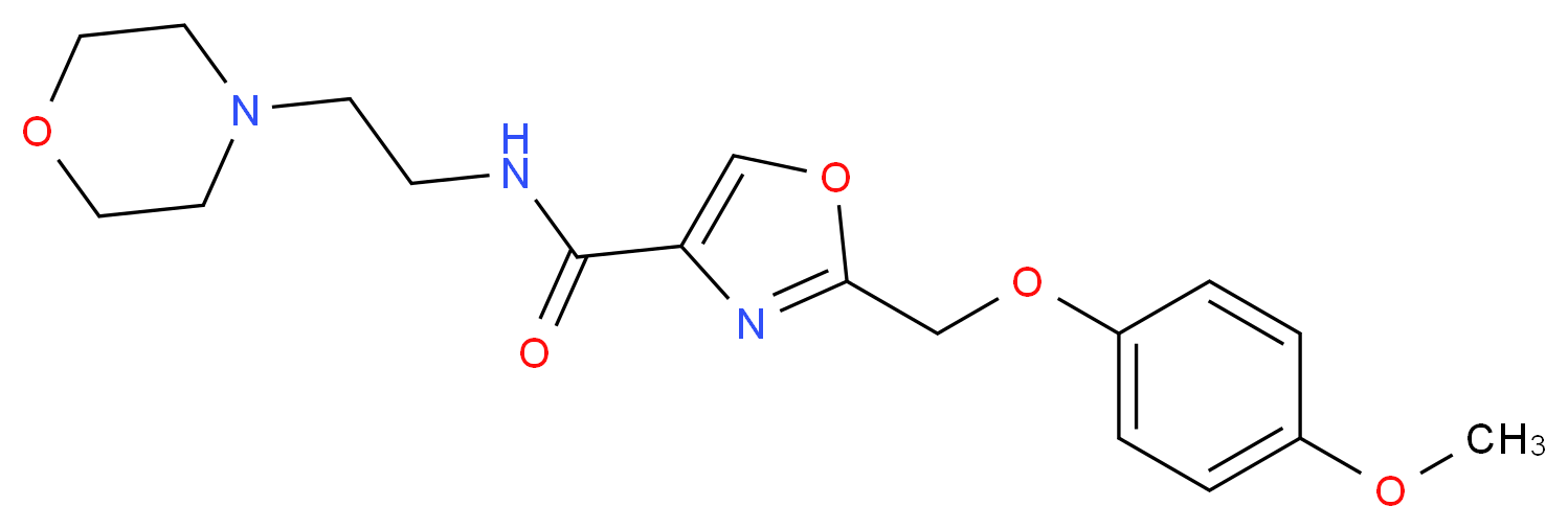 2-[(4-methoxyphenoxy)methyl]-N-(2-morpholin-4-ylethyl)-1,3-oxazole-4-carboxamide_分子结构_CAS_)