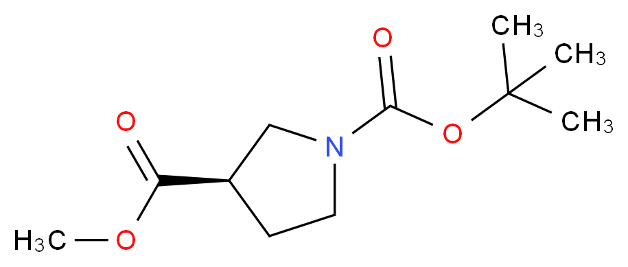 O1-tert-Butyl O3-methyl (3R)-pyrrolidine-1,3-dicarboxylate_分子结构_CAS_441717-40-4)