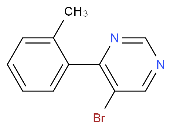 5-Bromo-4-(2-methylphenyl)pyrimidine 98%_分子结构_CAS_)