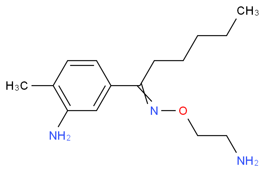 5-{1-[(2-aminoethoxy)imino]hexyl}-2-methylaniline_分子结构_CAS_24047-16-3