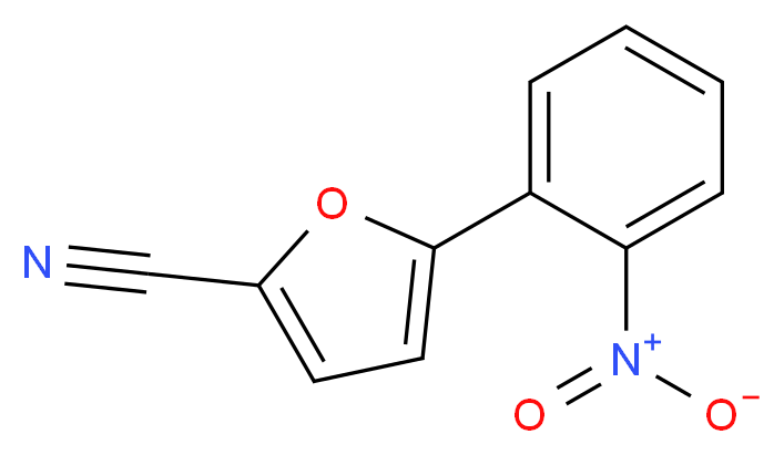 5-(2-硝基苯基)-2-糠腈_分子结构_CAS_57666-58-7)