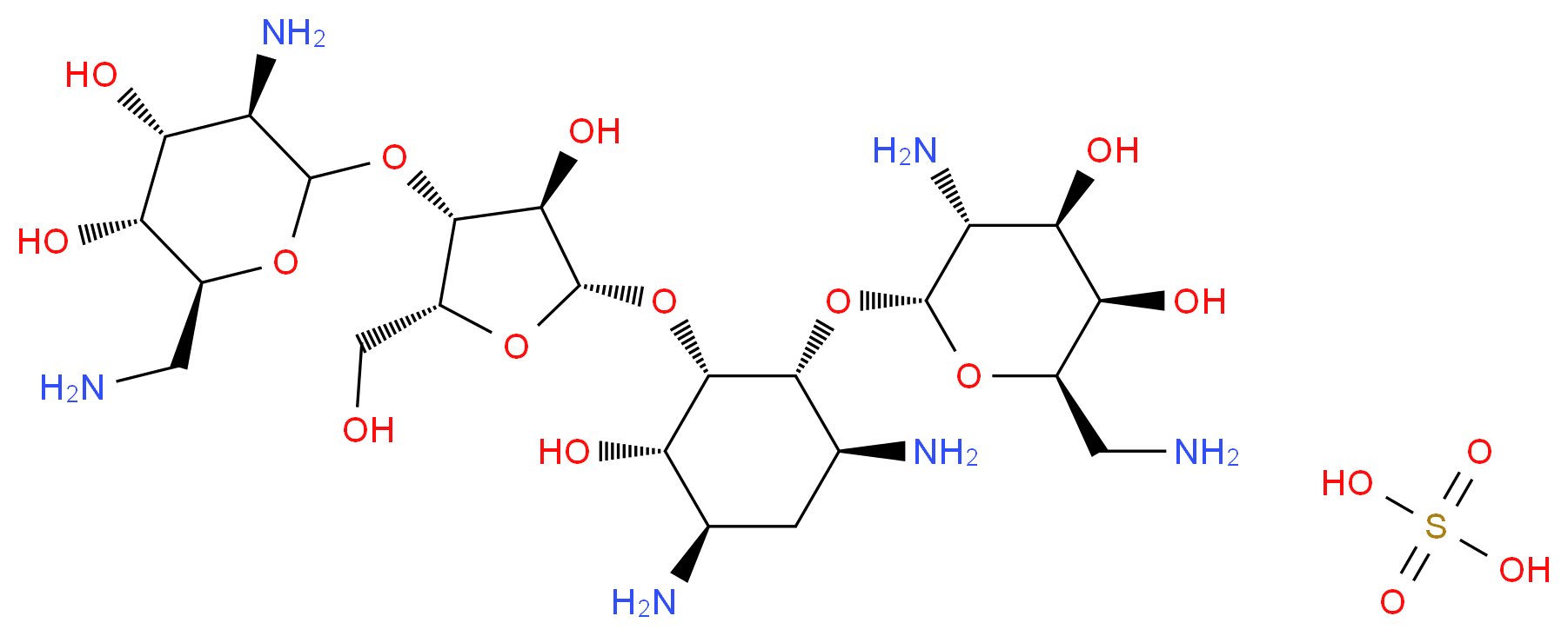 Neomycin sulfate_分子结构_CAS_1405-10-3)