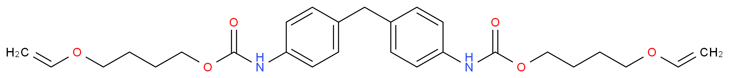 4-(ethenyloxy)butyl N-(4-{[4-({[4-(ethenyloxy)butoxy]carbonyl}amino)phenyl]methyl}phenyl)carbamate_分子结构_CAS_196109-16-7