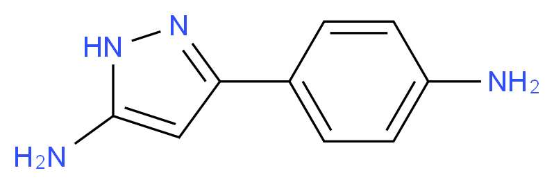 5-(4-AMINO-PHENYL)-2H-PYRAZOL-3-YLAMINE_分子结构_CAS_60706-60-7)